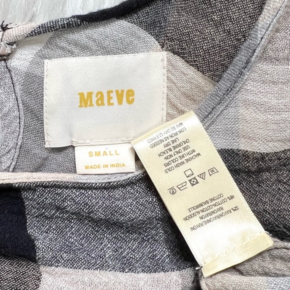 Anthropologie Black Cream Plaid Check Draped Tie Waist Belted Kimono ShirtDress - Picture 14 of 16